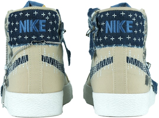 【定制球鞋】Nike Blazer Mid SB "Sashiko" 復古牛仔 刺繡 中幫 板鞋 男女同款 棕藍 Shop 【定制球鞋】Nike Blazer Mid SB "Sashiko" 復古牛仔 刺繡 中幫 板鞋 男女同款 棕藍