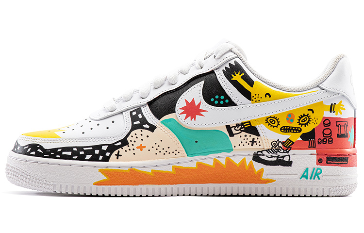 [Custom Shoes] Nike cicidoge x Air Force 1 '07 'White Yellow Black Red'