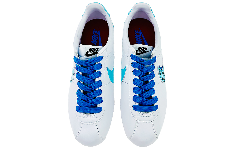 Shop [カスタムシューズ] ナイキ クラシック コルテッツ レザー 'ミニマリストキャット ベイブルー-グリーン' 807471-103(Team40-男女款猫猫海湾蓝绿)