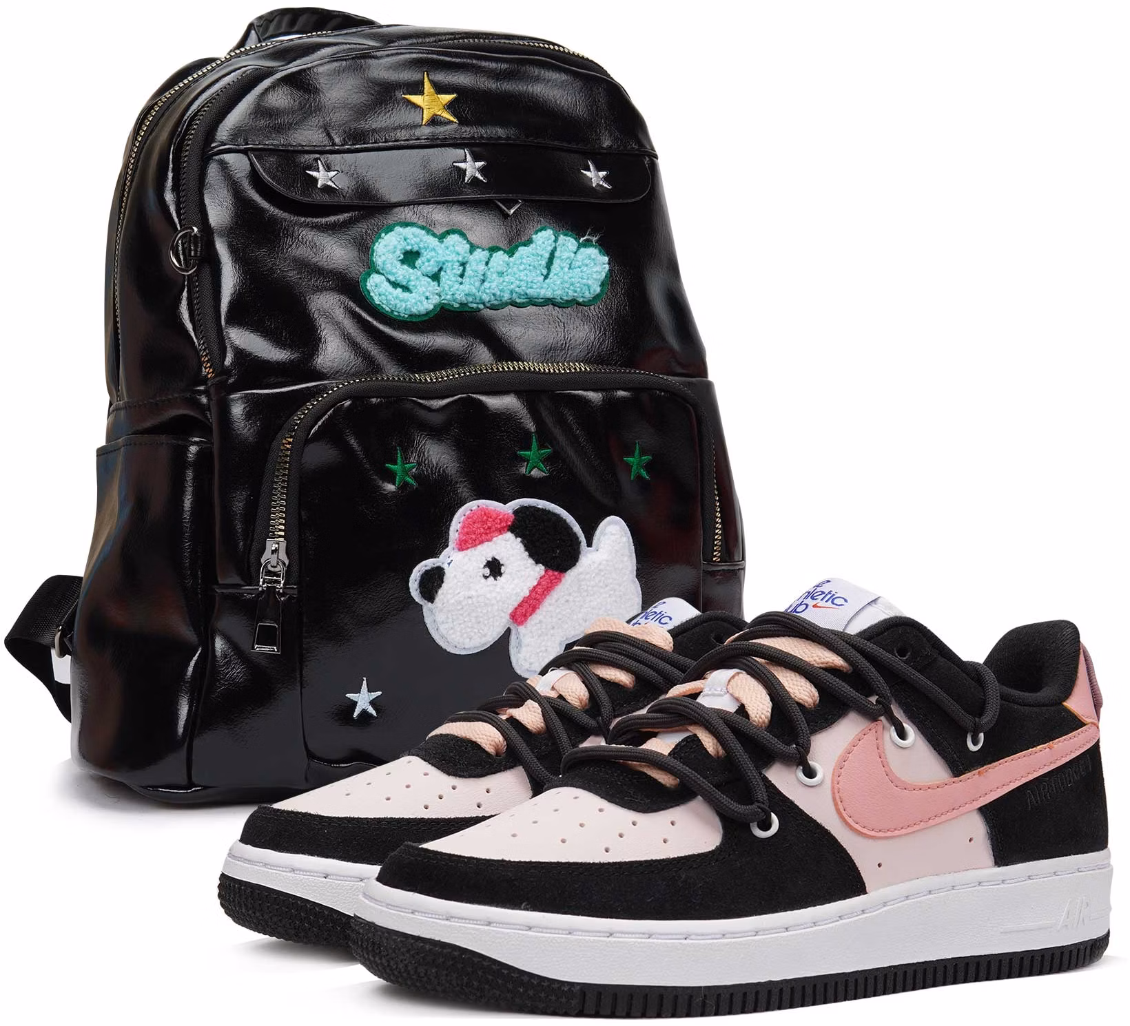 custom-shoes-nike-clot-x-air-force-1-low-dopamine-pink-black