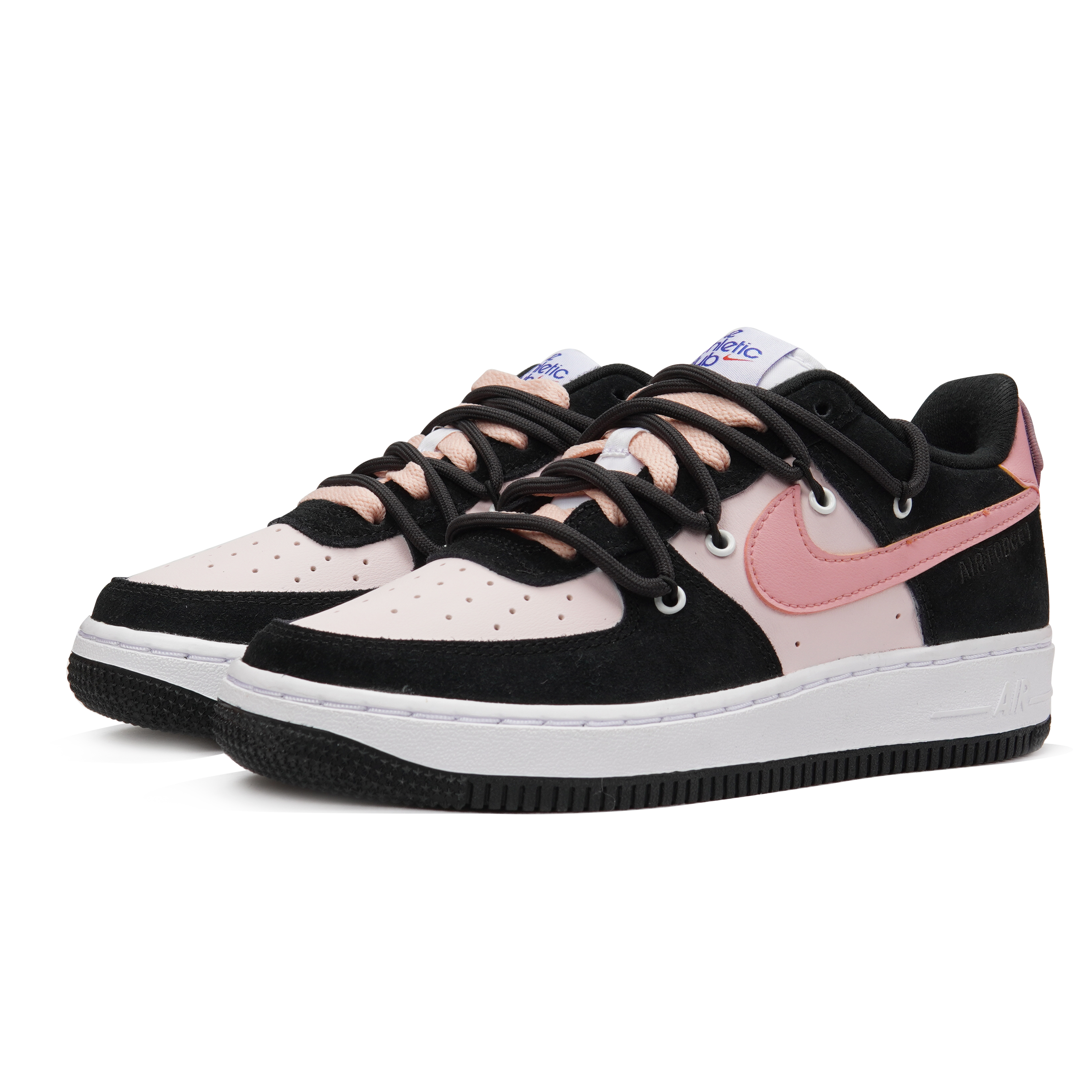 Shop 【定制鞋款】耐克 CLOT x 空军一号低帮 '多巴胺粉黑' DH9597-002(Teamp-黑粉小狗书包）