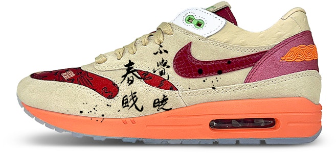 CLOT x Air Max 1 "墨散る死のキス" カスタムシューズ DD1870-100(Team叁-男女款春晓字少) Buy CLOT x Air Max 1 "墨散る死のキス" カスタムシューズ DD1870-100(Team叁-男女款春晓字少)