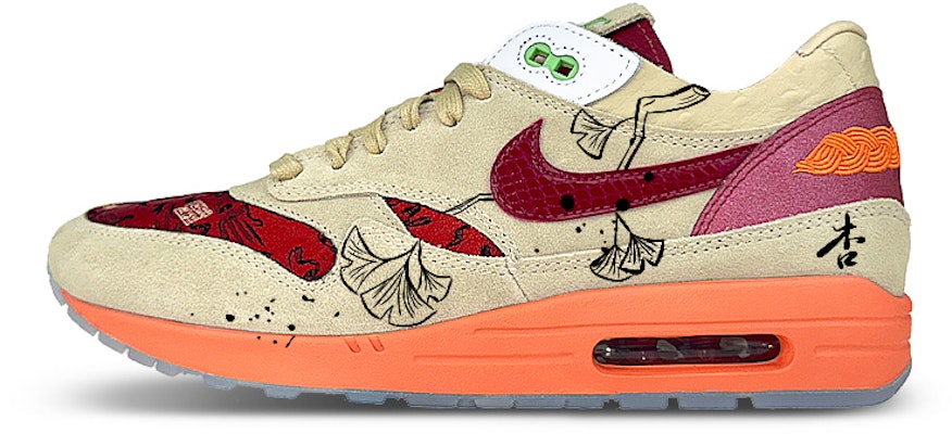 【定制球鞋】 CLOT x Nike Air Max 1 死亡之吻 是在玩鞋 禮盒 潑墨 銀杏 低幫 跑步鞋 男女同款 棕紅 Buy 【定制球鞋】 CLOT x Nike Air Max 1 死亡之吻 是在玩鞋 禮盒 潑墨 銀杏 低幫 跑步鞋 男女同款 棕紅