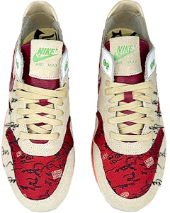 【定制球鞋】CLOT×Nike Air Max 1 死亡之吻 是在玩鞋 禮盒 潑墨 古風 低幫 跑步鞋 男女同款 棕紅 Shop 【定制球鞋】CLOT×Nike Air Max 1 死亡之吻 是在玩鞋 禮盒 潑墨 古風 低幫 跑步鞋 男女同款 棕紅
