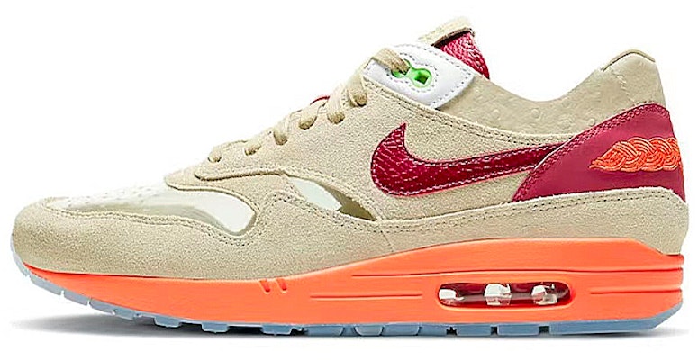 【定制球鞋】 CLOT x Nike Air Max 1 死亡之吻 是在玩鞋 禮盒 潑墨 銀杏 低幫 跑步鞋 男女同款 棕紅 Sizing 【定制球鞋】 CLOT x Nike Air Max 1 死亡之吻 是在玩鞋 禮盒 潑墨 銀杏 低幫 跑步鞋 男女同款 棕紅
