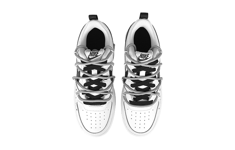 Shop [Sepatu Kustom] Nike Court Borough 2 'Black Cat' BQ5448-104(Team47-女黑钩黑猫解SBOX)