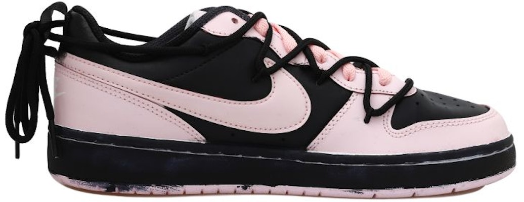 【訂製球鞋】 Nike Court Borough 2 反轉 HRZZ 老化 字母 解構風 低筒 滑板鞋 GS 黑粉 Order 【訂製球鞋】 Nike Court Borough 2 反轉 HRZZ 老化 字母 解構風 低筒 滑板鞋 GS 黑粉