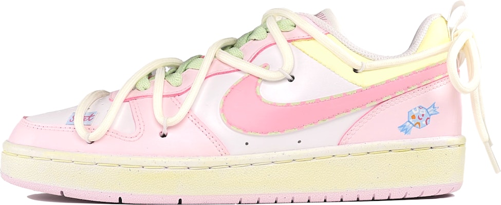 【客製化球鞋】Nike Court Borough 2 機械魔靈 糖果惡作劇 潮流 舒適 低筒 板鞋 GS 粉紅色 Buy 【客製化球鞋】Nike Court Borough 2 機械魔靈 糖果惡作劇 潮流 舒適 低筒 板鞋 GS 粉紅色