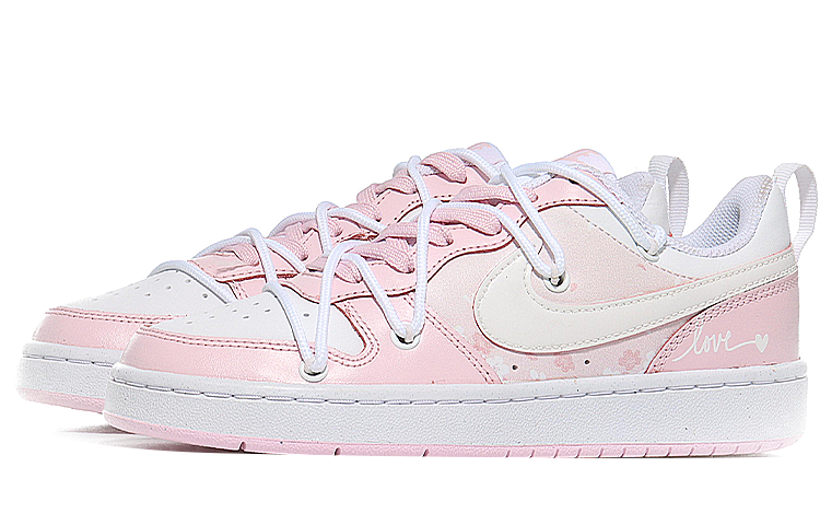Shop [カスタムシューズ] ナイキコートボロウ 2 'キューピッドピンク' DQ0492-100(Team10-热恋爱情）