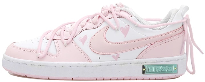 custom-shoes-nike-court-borough-2-deconstructed-heart-graffiti-white-pink