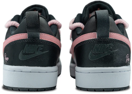 【訂製球鞋】 Nike Court Borough 2 PEEKABOO 夢幻莓影 少女風 簡約百搭 潮流 皮革 厚底 防滑耐磨 低筒 板鞋 GS 黑粉 Purchase 【訂製球鞋】 Nike Court Borough 2 PEEKABOO 夢幻莓影 少女風 簡約百搭 潮流 皮革 厚底 防滑耐磨 低筒 板鞋 GS 黑粉