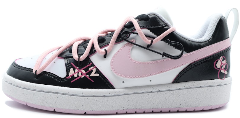 【定制鞋款】Nike Court Borough 2 '涂鸦黑粉' DV5456-105(Team155-NO.2) Lookbook 【定制鞋款】Nike Court Borough 2 '涂鸦黑粉' DV5456-105(Team155-NO.2)