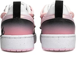 【訂製球鞋】 Nike Court Borough 2 鮮豔黑粉 少女心 手繪改色 解構鞋帶 低筒 板鞋 GS 黑粉 Shop 【訂製球鞋】 Nike Court Borough 2 鮮豔黑粉 少女心 手繪改色 解構鞋帶 低筒 板鞋 GS 黑粉