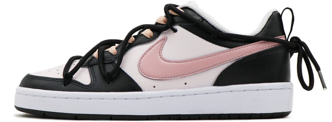 【訂製球鞋】Nike Court Borough 2 蒸氣木偶 水蜜桃黑醋栗 甜酷風 低筒 板鞋 GS 黑粉白 Buy 【訂製球鞋】Nike Court Borough 2 蒸氣木偶 水蜜桃黑醋栗 甜酷風 低筒 板鞋 GS 黑粉白