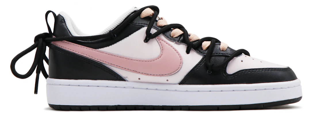 【訂製球鞋】Nike Court Borough 2 蒸氣木偶 水蜜桃黑醋栗 甜酷風 低筒 板鞋 GS 黑粉白 Order 【訂製球鞋】Nike Court Borough 2 蒸氣木偶 水蜜桃黑醋栗 甜酷風 低筒 板鞋 GS 黑粉白