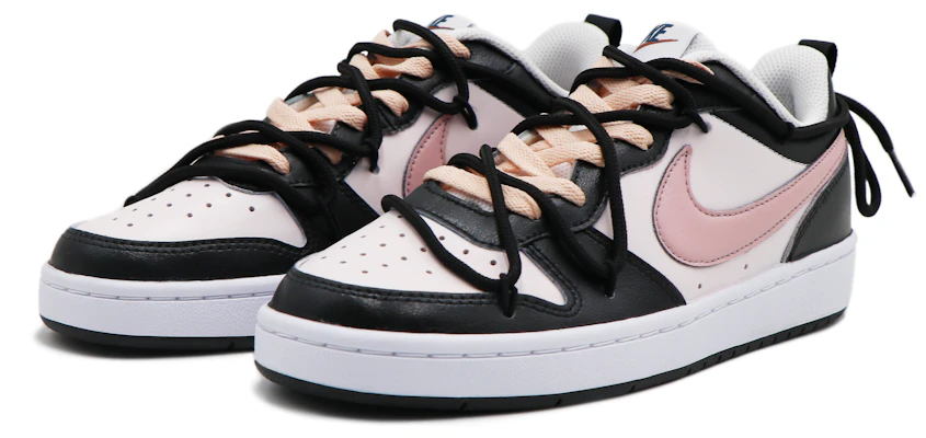 【訂製球鞋】Nike Court Borough 2 蒸氣木偶 水蜜桃黑醋栗 甜酷風 低筒 板鞋 GS 黑粉白 Lookbook 【訂製球鞋】Nike Court Borough 2 蒸氣木偶 水蜜桃黑醋栗 甜酷風 低筒 板鞋 GS 黑粉白
