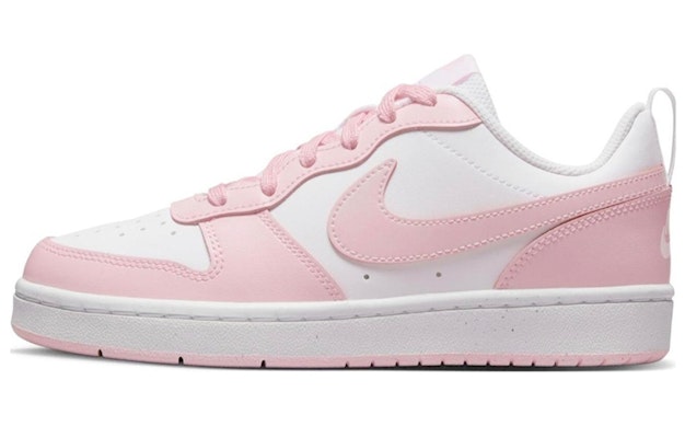 【客製球鞋】Nike Court Borough 2 蝴蝶少女 休閒 絲綢鞋帶 珍珠 蕾絲 防滑耐磨 低筒 板鞋 GS 白粉 Purchase 【客製球鞋】Nike Court Borough 2 蝴蝶少女 休閒 絲綢鞋帶 珍珠 蕾絲 防滑耐磨 低筒 板鞋 GS 白粉