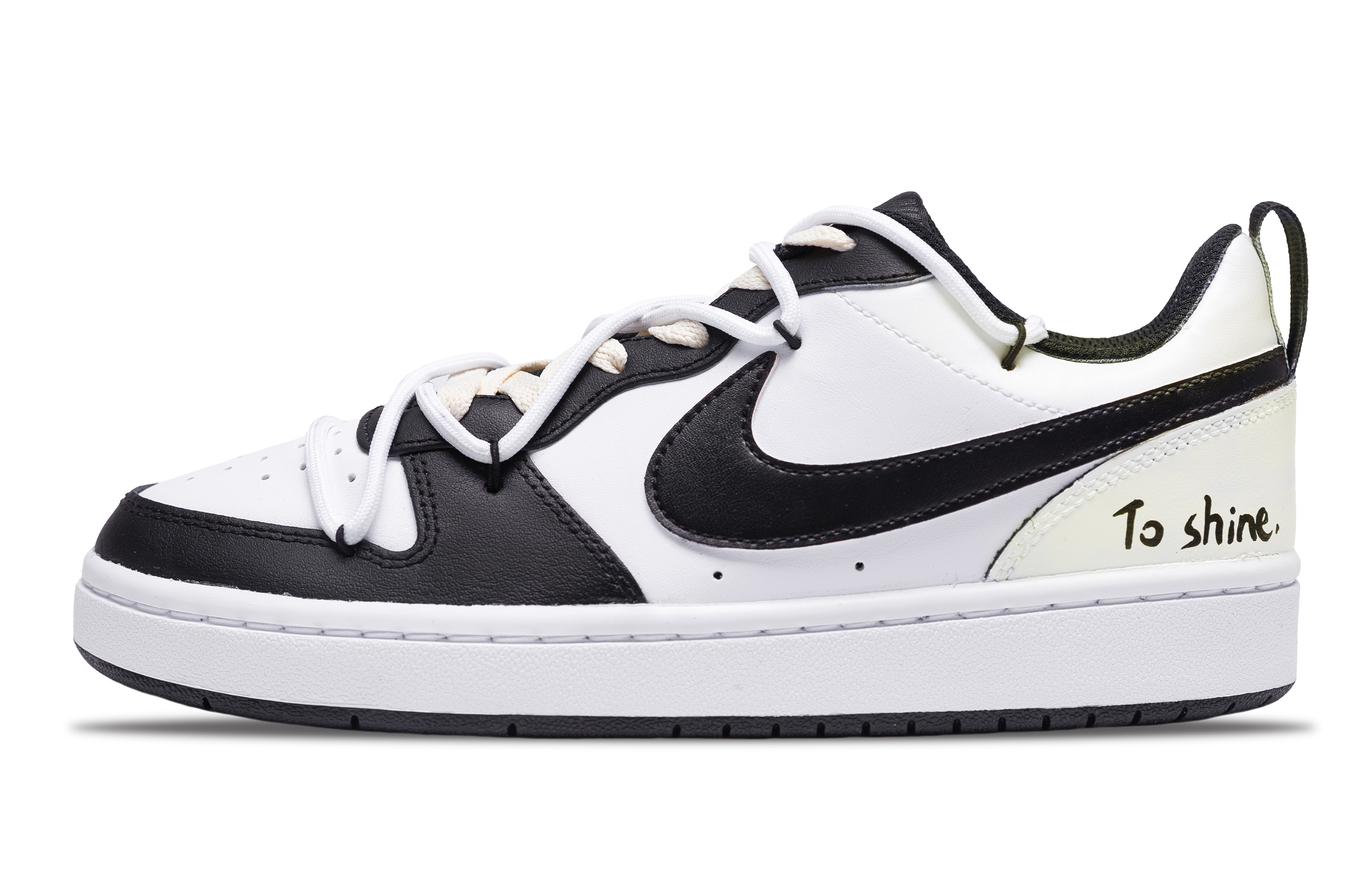 [Custom Shoes] Nike Court Borough 2 'White Black Shine' 圖 2