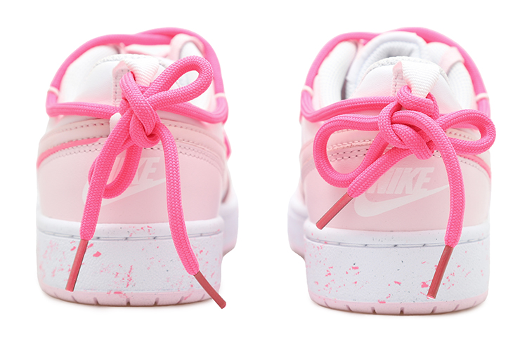 Shop 【客製化球鞋】Nike Court Borough 2 活力雙鉤 解構風 潑墨 做舊 低筒 板鞋 GS 白粉