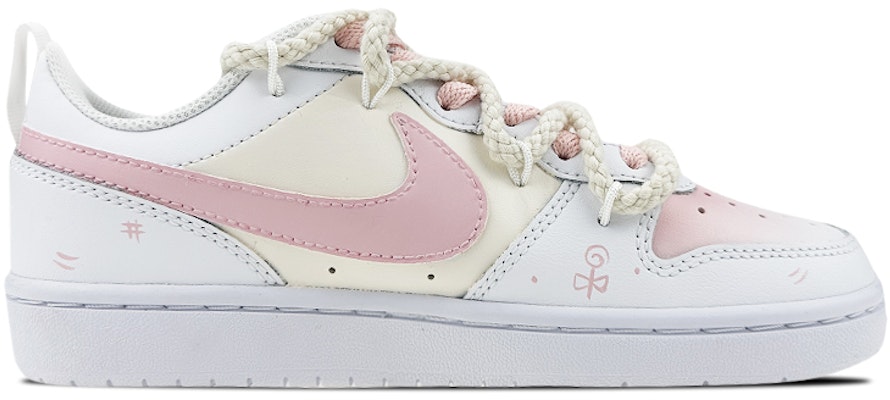 【定制球鞋】Nike Court Borough 2 解構 CNY新年兔子 低幫 板鞋 GS 白粉 Order 【定制球鞋】Nike Court Borough 2 解構 CNY新年兔子 低幫 板鞋 GS 白粉