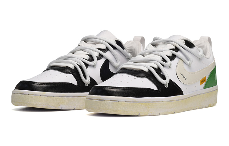 [Custom Shoes] Nike Court Borough 2 Low 'Deconstructed Smile - Black Green Toe' 圖 3