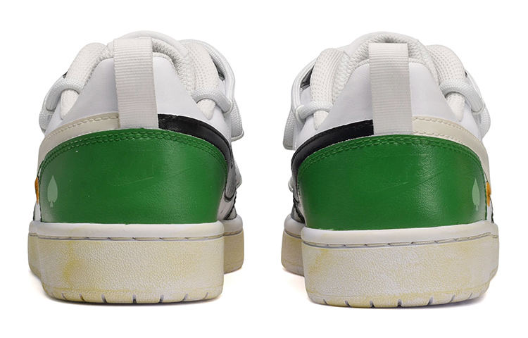 [Custom Shoes] Nike Court Borough 2 Low 'Deconstructed Smile - Black Green Toe' 圖 4