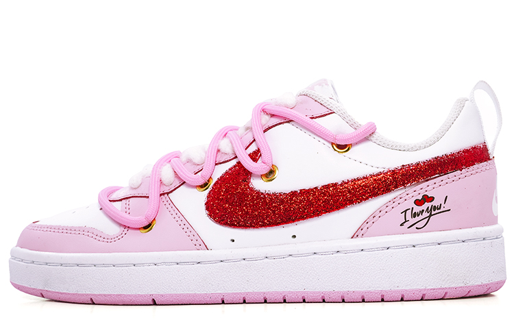 [Custom Shoes] Nike Court Borough 2 Low 'Dreamy Girl Red-Pink-White'