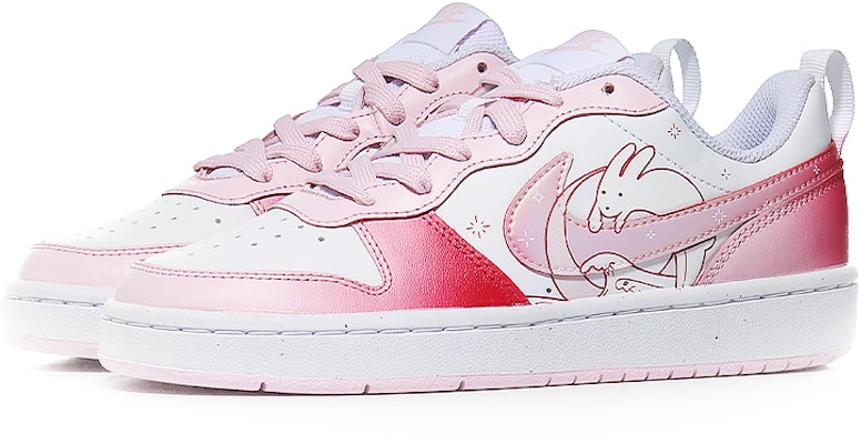 【カスタムシューズ】ナイキコートバロウ2 ロー "ピュアホワイト&ピンクリープラビット" DQ0492-100(Team10-纯白跃兔) Lookbook 【カスタムシューズ】ナイキコートバロウ2 ロー "ピュアホワイト&ピンクリープラビット" DQ0492-100(Team10-纯白跃兔)