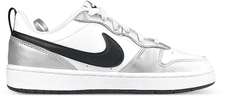 【訂製球鞋】 Nike Court Borough 2 銀色亮面 芭蕾風 絲綢綁帶 天鵝湖 低筒 板鞋 GS 黑白灰 Order 【訂製球鞋】 Nike Court Borough 2 銀色亮面 芭蕾風 絲綢綁帶 天鵝湖 低筒 板鞋 GS 黑白灰