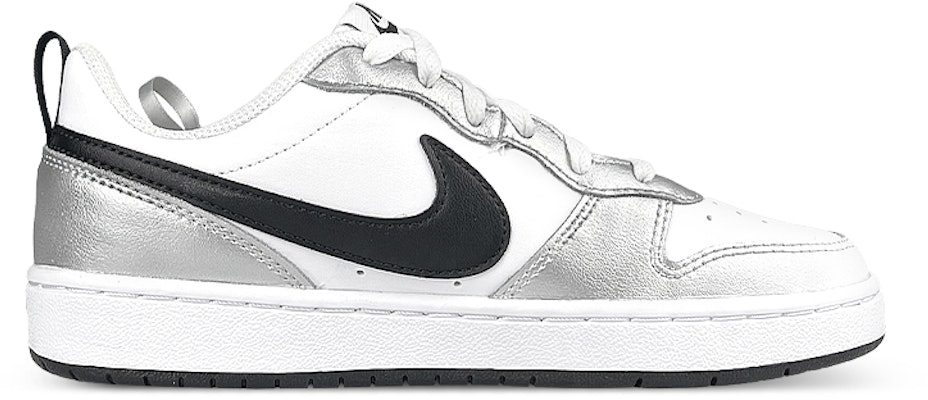 【訂製球鞋】 Nike Court Borough 2 銀色亮面 芭蕾風 絲綢綁帶 天鵝湖 低筒 板鞋 GS 黑白灰 Order 【訂製球鞋】 Nike Court Borough 2 銀色亮面 芭蕾風 絲綢綁帶 天鵝湖 低筒 板鞋 GS 黑白灰