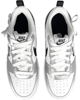 【訂製球鞋】 Nike Court Borough 2 銀色亮面 芭蕾風 絲綢綁帶 天鵝湖 低筒 板鞋 GS 黑白灰 Shop 【訂製球鞋】 Nike Court Borough 2 銀色亮面 芭蕾風 絲綢綁帶 天鵝湖 低筒 板鞋 GS 黑白灰