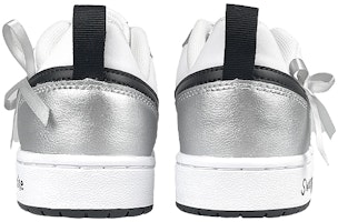 【訂製球鞋】 Nike Court Borough 2 銀色亮面 芭蕾風 絲綢綁帶 天鵝湖 低筒 板鞋 GS 黑白灰 Purchase 【訂製球鞋】 Nike Court Borough 2 銀色亮面 芭蕾風 絲綢綁帶 天鵝湖 低筒 板鞋 GS 黑白灰