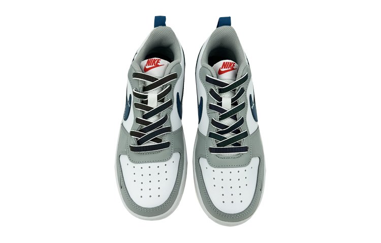 Shop [Kasut Custom] Nike Court Borough 2 Low 'Putih Biru Kelabu' BQ5448-117(Team叁-女款D鬼怪S-BOX)