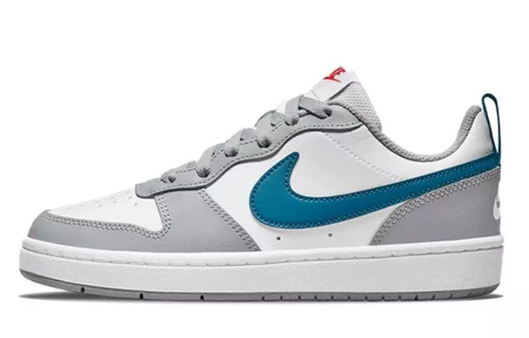 Sizing [Kasut Custom] Nike Court Borough 2 Low 'Putih Biru Kelabu' BQ5448-117(Team叁-女款D鬼怪S-BOX)
