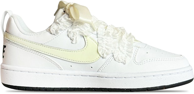 【訂製球鞋】 Nike Court Borough 小熊日記 雙綁帶 溫柔復古 可愛潮流 低筒 板鞋 GS 淡黃色 Lookbook 【訂製球鞋】 Nike Court Borough 小熊日記 雙綁帶 溫柔復古 可愛潮流 低筒 板鞋 GS 淡黃色