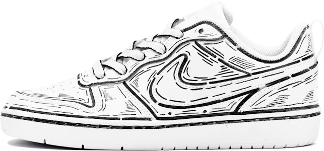 ナイキ コート Borough ブラックホワイト マンガ混沌 (Nike Court Borough B/W マンガ混沌) BQ5448-100(Team14-二次元S-Box) Order ナイキ コート Borough ブラックホワイト マンガ混沌 (Nike Court Borough B/W マンガ混沌) BQ5448-100(Team14-二次元S-Box)