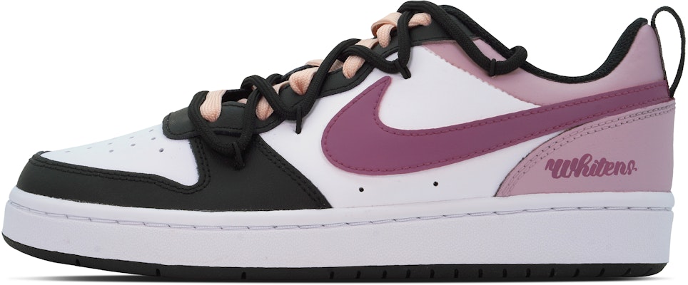 【訂製球鞋】Nike Court Borough DEER 甘草樹莓 夏季清新風 減齡 簡約 舒適百搭 低筒 板鞋 GS 黑白粉 Buy 【訂製球鞋】Nike Court Borough DEER 甘草樹莓 夏季清新風 減齡 簡約 舒適百搭 低筒 板鞋 GS 黑白粉
