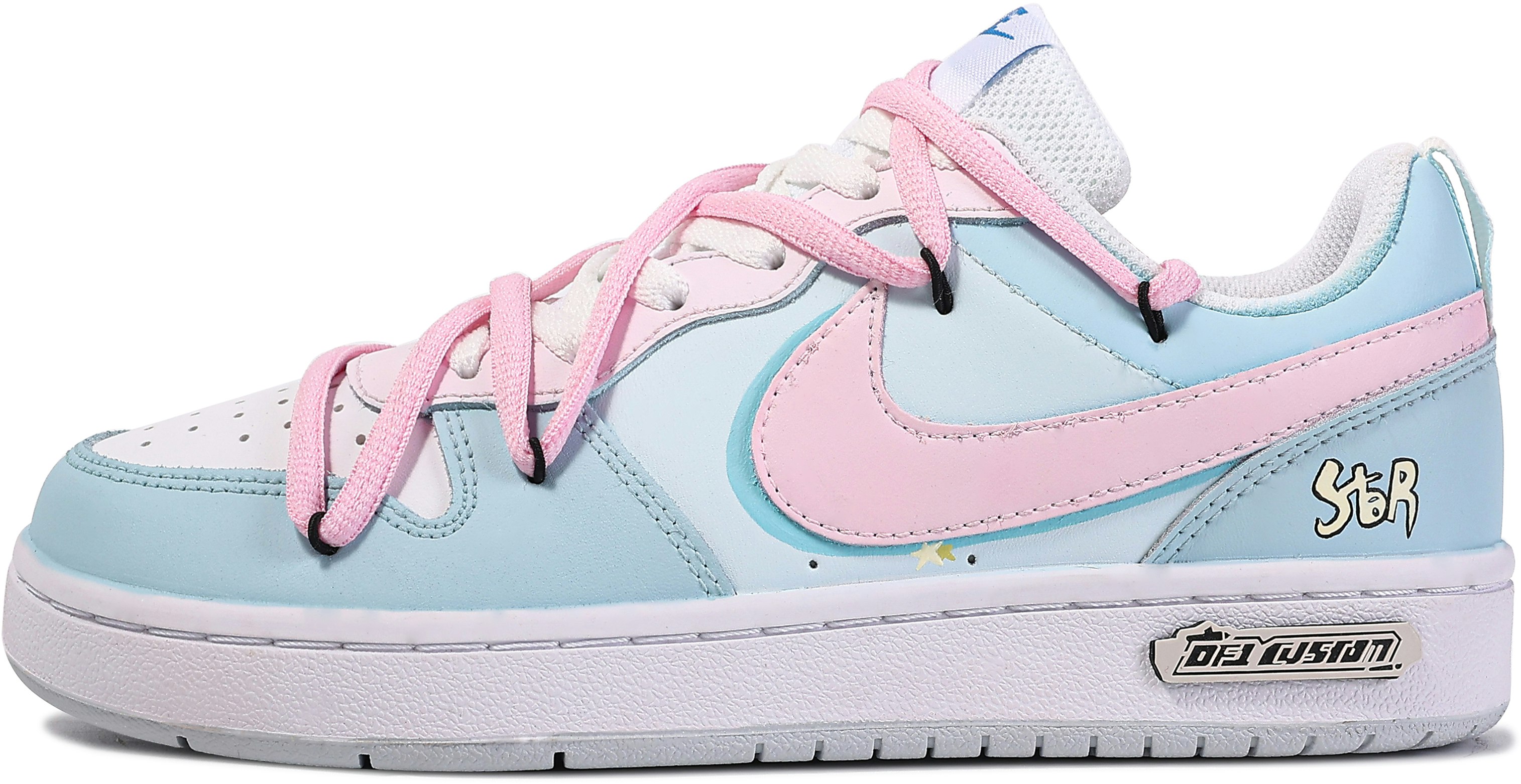custom-shoes-nike-court-borough-blue-pink
