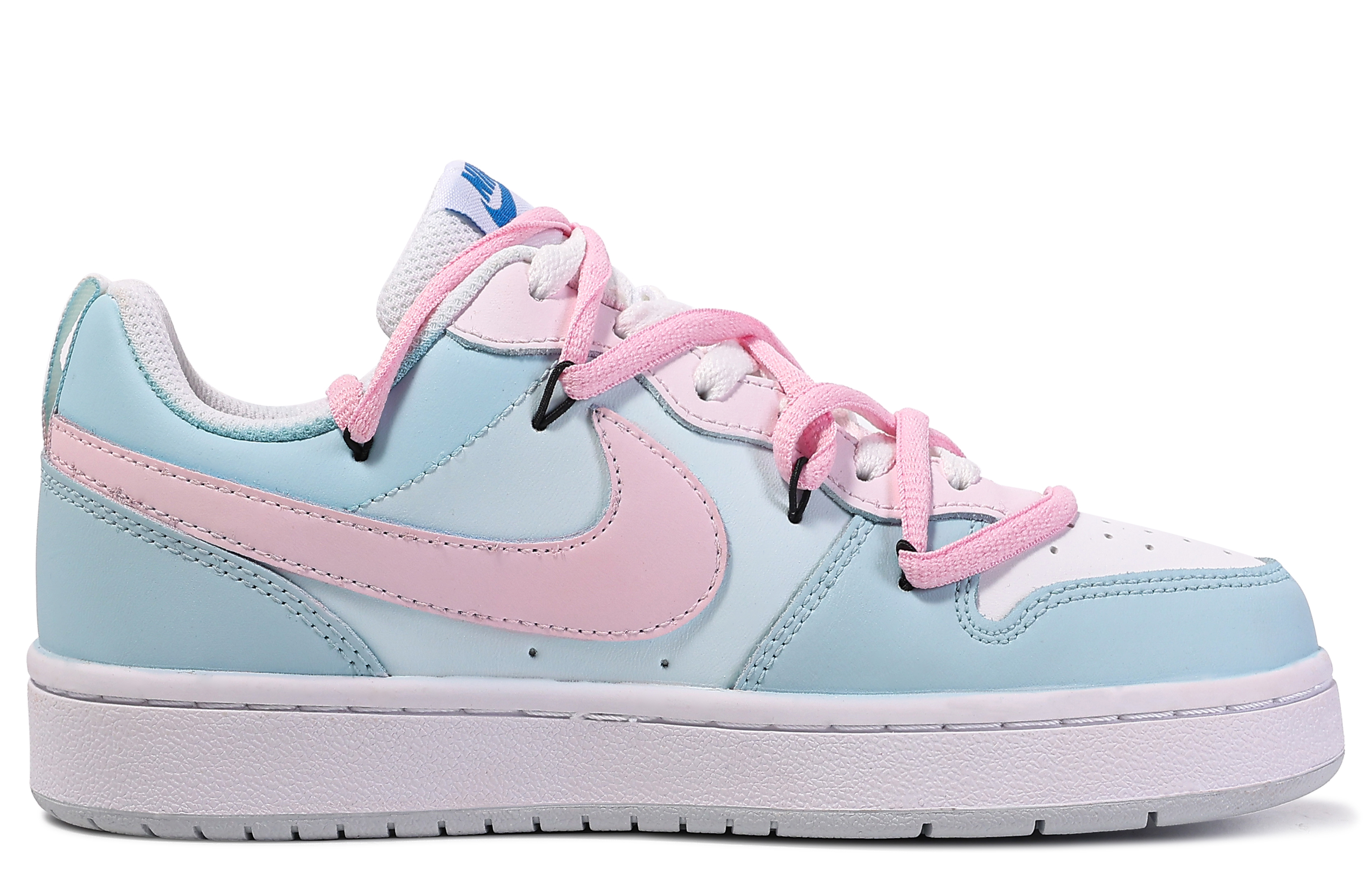 Order [Kasut Custom] Nike Court Borough 'Biru Merah Jambu' BQ5448-123(TeamM-星蝶公主)