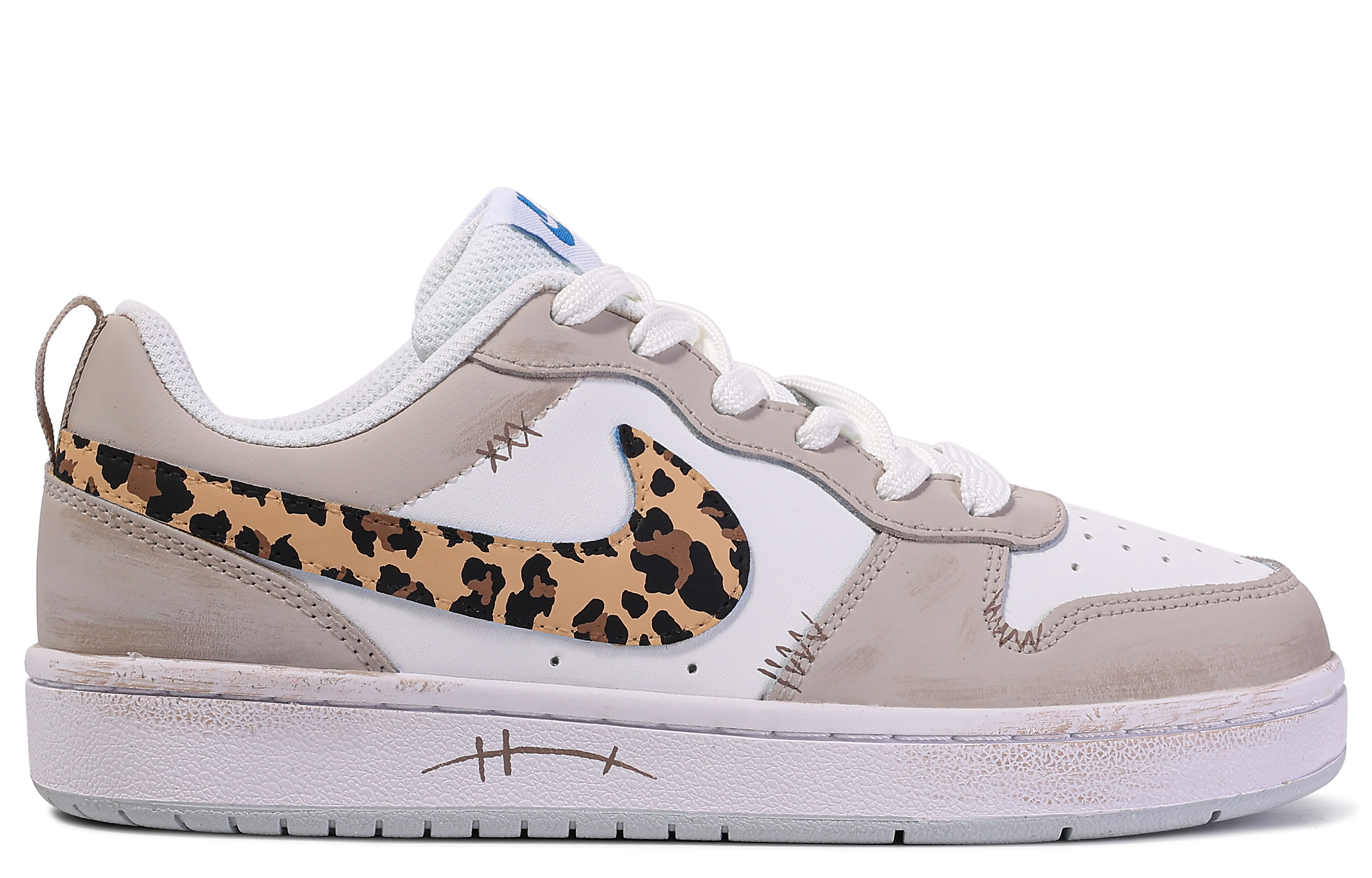 Lookbook 나이키 코트 버로우 '다빈치 쿠키' (브라운/화이트) BQ5448-123(TeamM-复古曲奇)