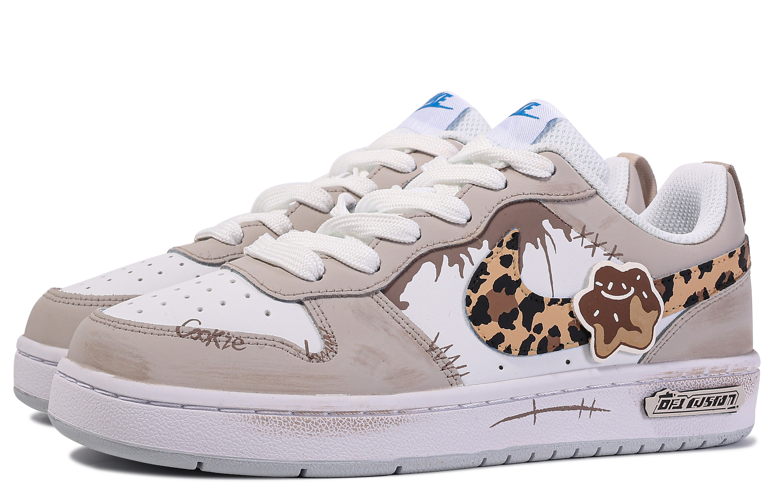 Shop 나이키 코트 버로우 '다빈치 쿠키' (브라운/화이트) BQ5448-123(TeamM-复古曲奇)