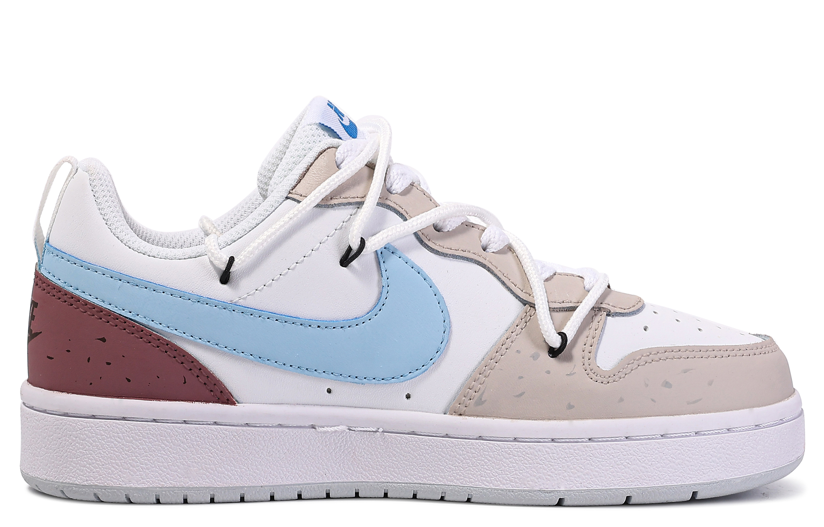 Order 【訂製球鞋】Nike Court Borough 達文西訂製 糖栗前調 簡約 百搭 舒適 低筒 板鞋 GS 棕白