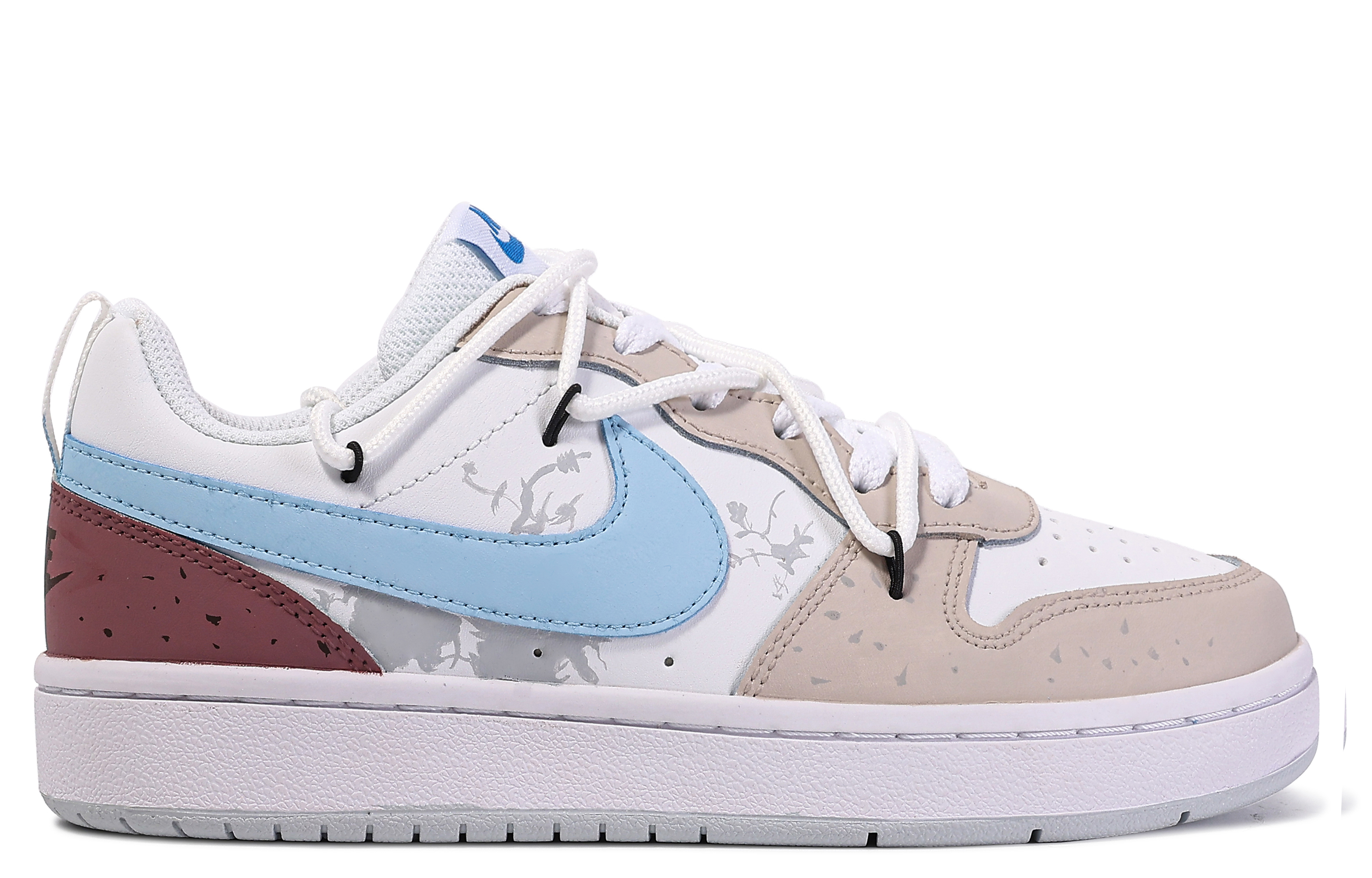 Lookbook 【訂製球鞋】Nike Court Borough 達文西訂製 糖栗前調 簡約 百搭 舒適 低筒 板鞋 GS 棕白