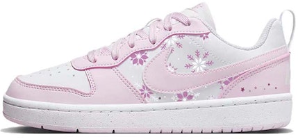 【定製球鞋】 Nike Court Borough 櫻花如雪 點點紗籠 休閒 防滑耐磨 低筒 板鞋 GS 粉色 Buy 【定製球鞋】 Nike Court Borough 櫻花如雪 點點紗籠 休閒 防滑耐磨 低筒 板鞋 GS 粉色