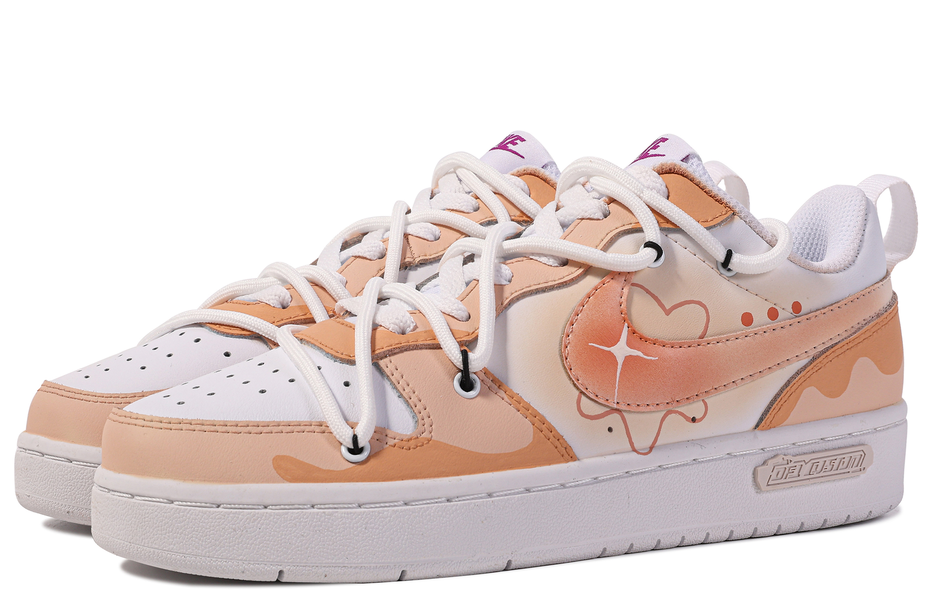 [Custom Shoes] Nike Court Borough 'Comet Night and Day Orange White' 圖 4