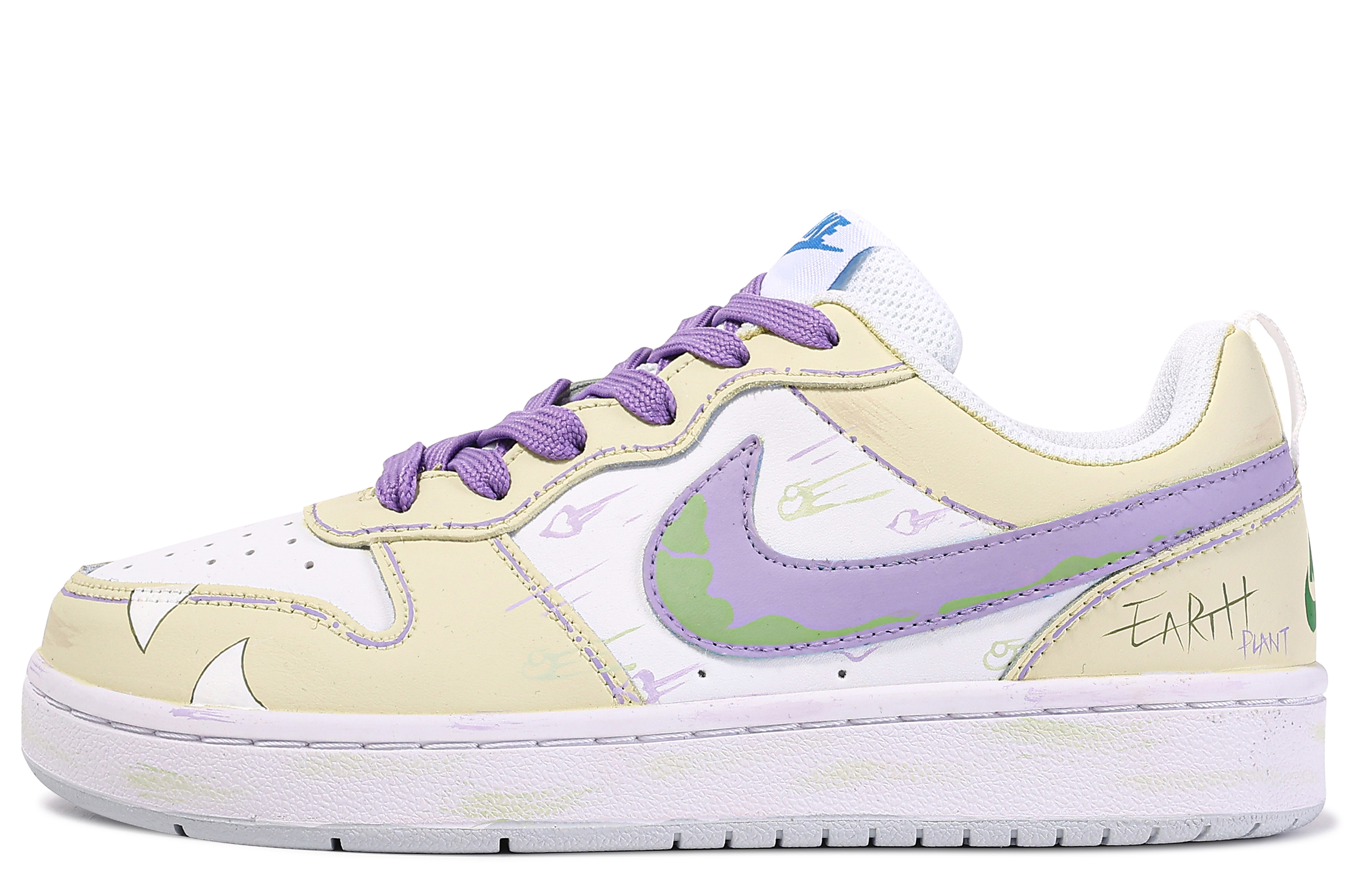 Buy 【定制鞋款】耐克宫庭区“地球事物黄紫” BQ5448-123(TeamM-地球琐事)