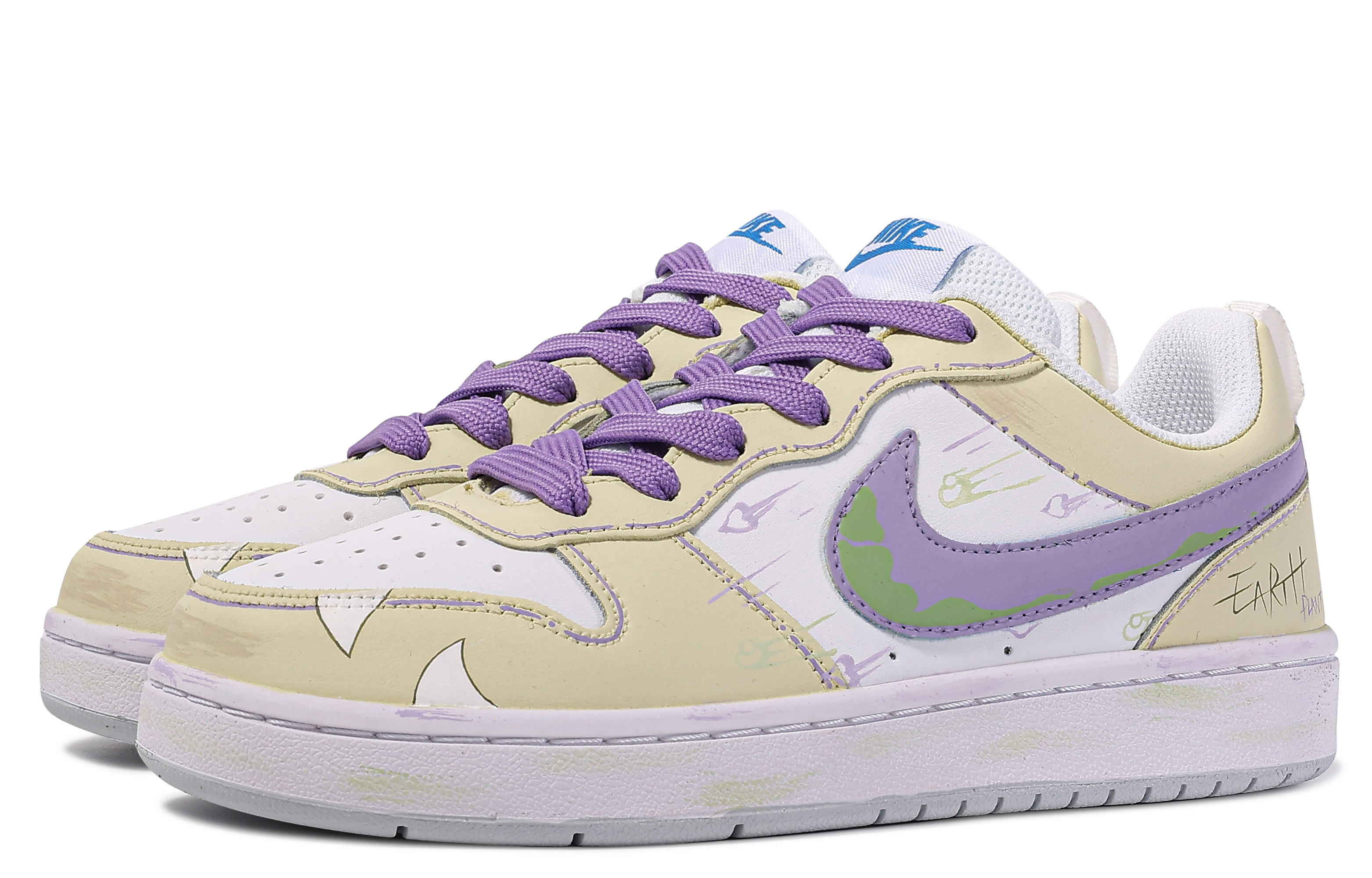 Shop 【定制鞋款】耐克宫庭区“地球事物黄紫” BQ5448-123(TeamM-地球琐事)
