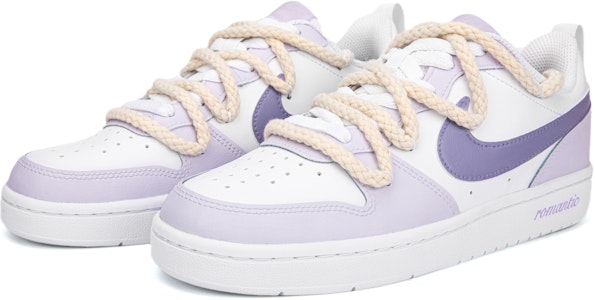 【客製化球鞋】Nike Court Borough 法式浪漫 香芋薰衣草 少女 解構雙鞋帶 低筒 板鞋 GS 白紫 Lookbook 【客製化球鞋】Nike Court Borough 法式浪漫 香芋薰衣草 少女 解構雙鞋帶 低筒 板鞋 GS 白紫