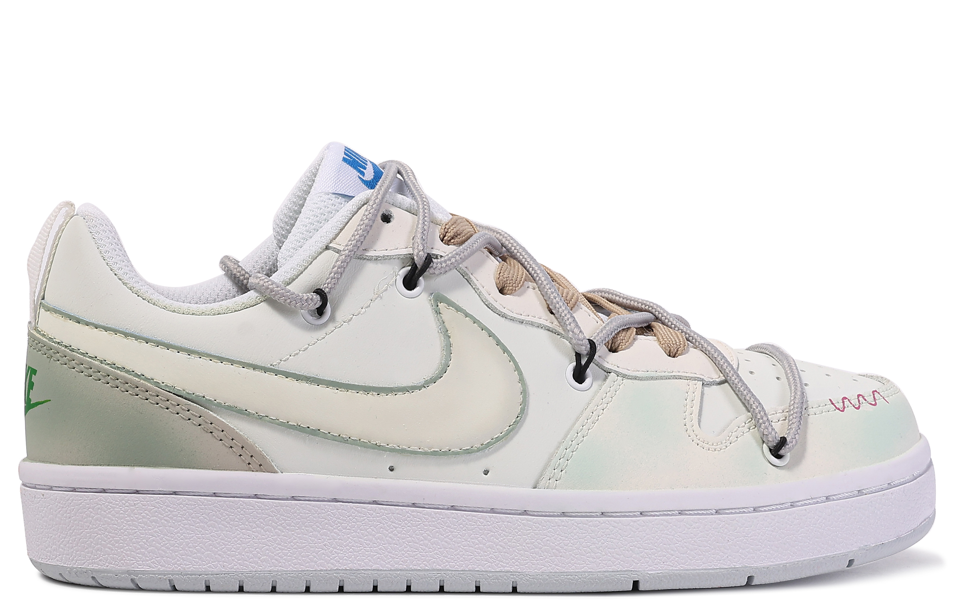 Lookbook [Zapatos Personalizados] Nike Court Borough 'Verde-Blanco Da Vinci' BQ5448-123(TeamM-青鸿)