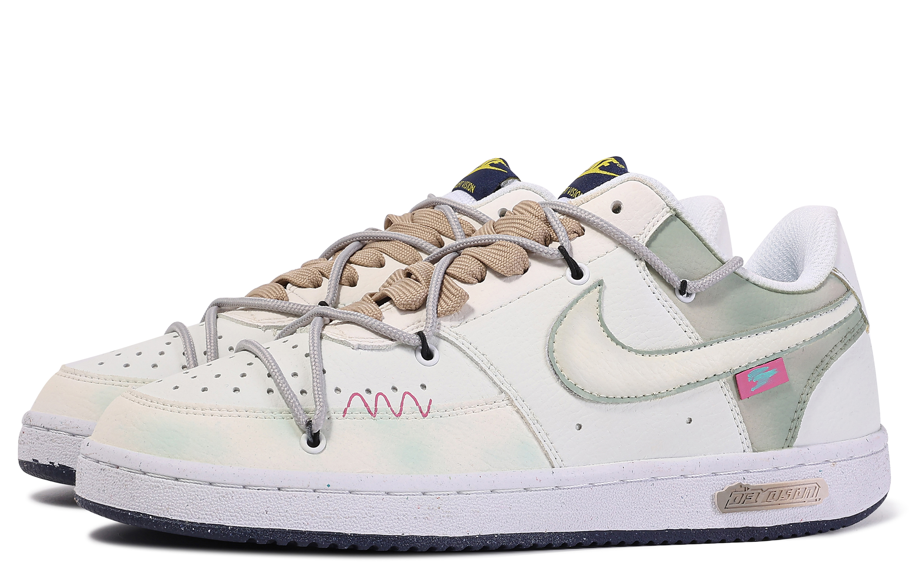 [Custom Shoes] Nike Court Borough 'Green White Da Vinci Custom' 圖 4